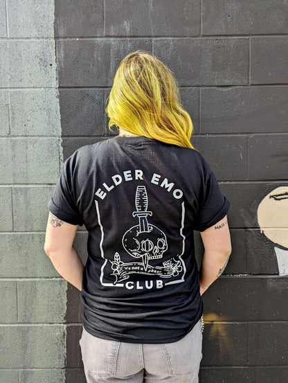 Elder Emo Club Skull and Daggar Cotton Tee Shirt
