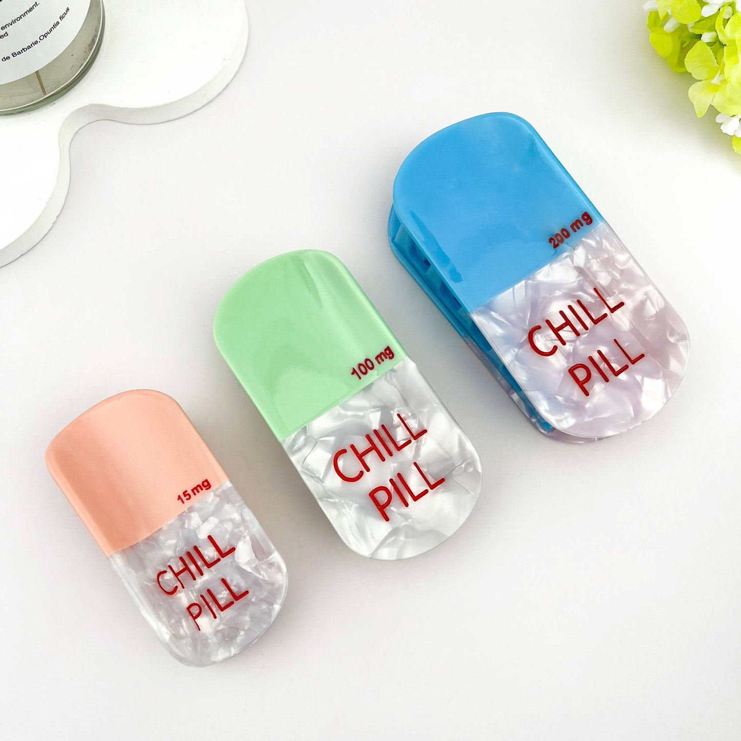 Pill Hair Claw Clip