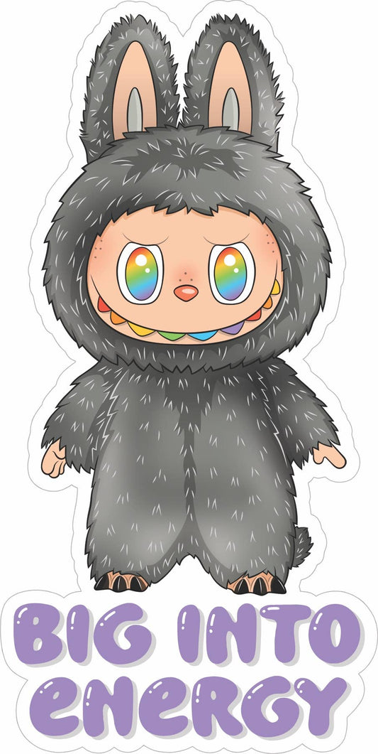 Secret Labubu Big Into Energy Die Cut Sticker