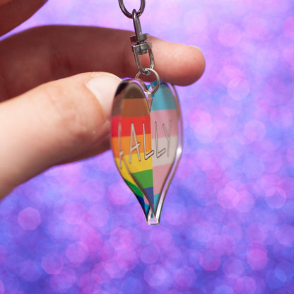 Ally LGBTQ+ keychain