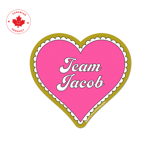 Team Jacob Heart Sticker