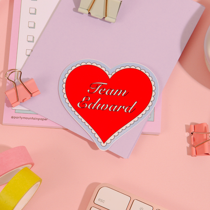 Team Edward Heart Sticker