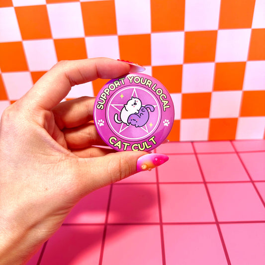 Cat Cult Pin Pinback Button
