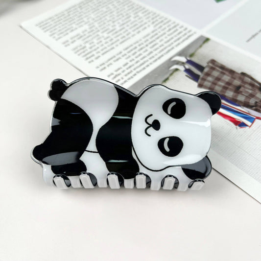 Panda hair claw clips