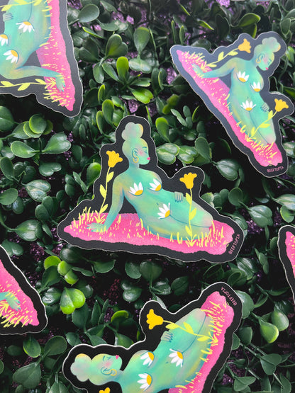 Babe of the Meadows | Body Positive 3 Inch Vinyl Sticker