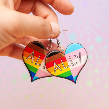 Ally LGBTQ+ acrylic earrings