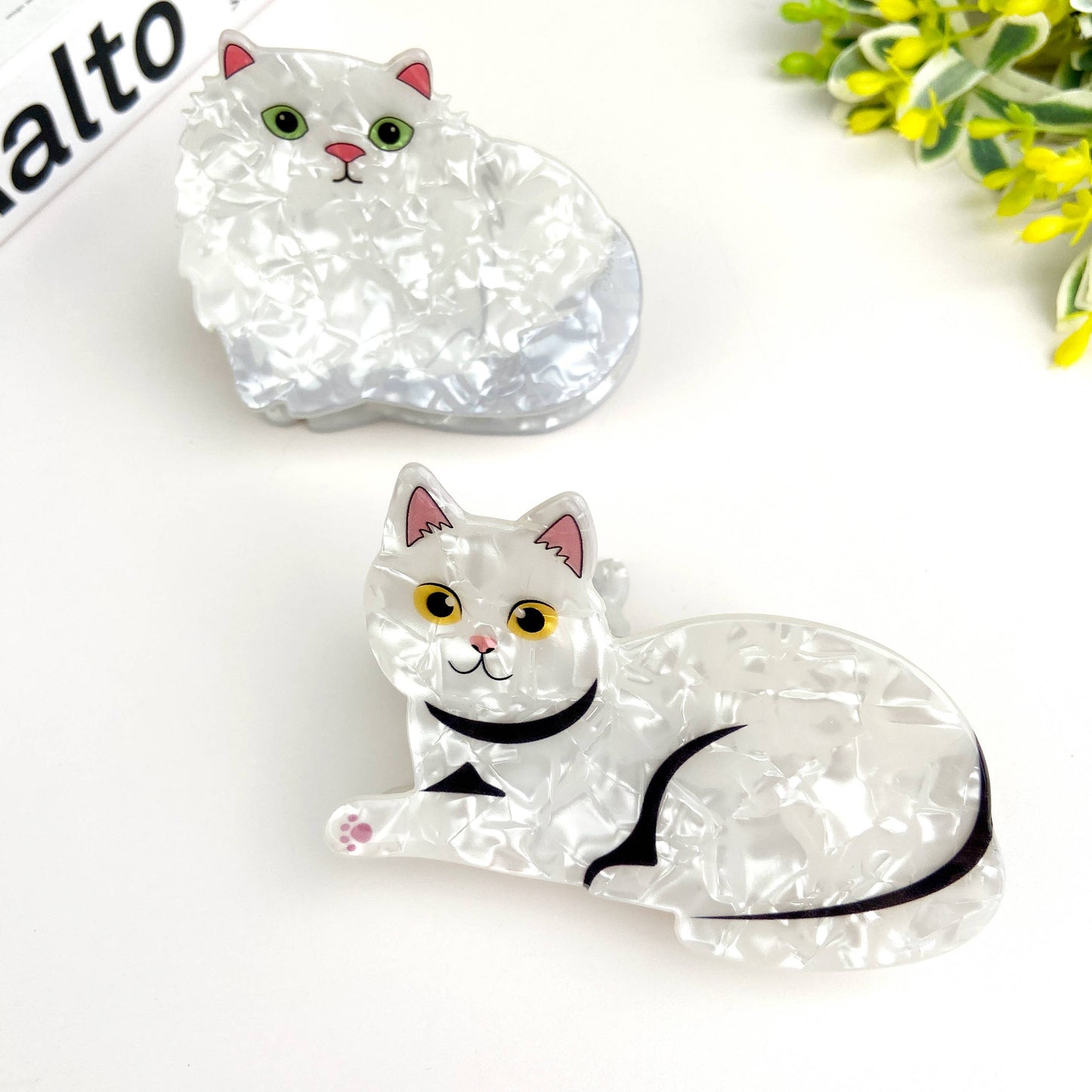 Cute Cat Animal Cair Claw Clip