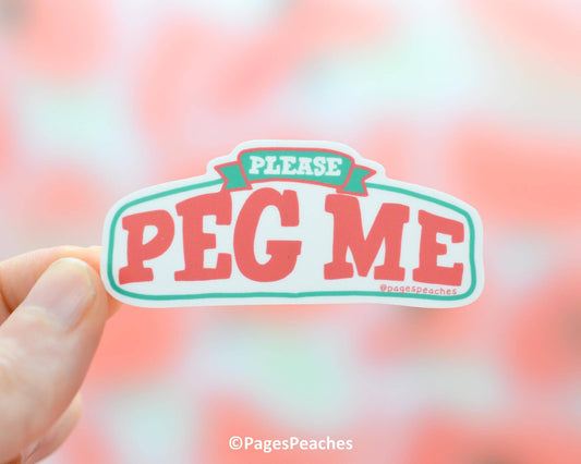 "Large" Peg Me Sticker