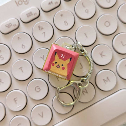Surprise Pika  - Fidget Keycap Keychain