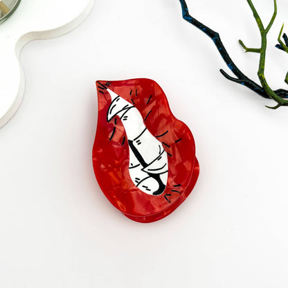 Devilish Red Lips Creative Acetate Hair Claw Clip