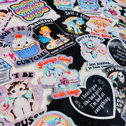 I Refuse to Argue – Funny Butterfly Glitter Vinyl Sticker