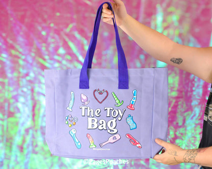 The Toy Bag Tote Bag With Laptop And Water Bottle Pocket
