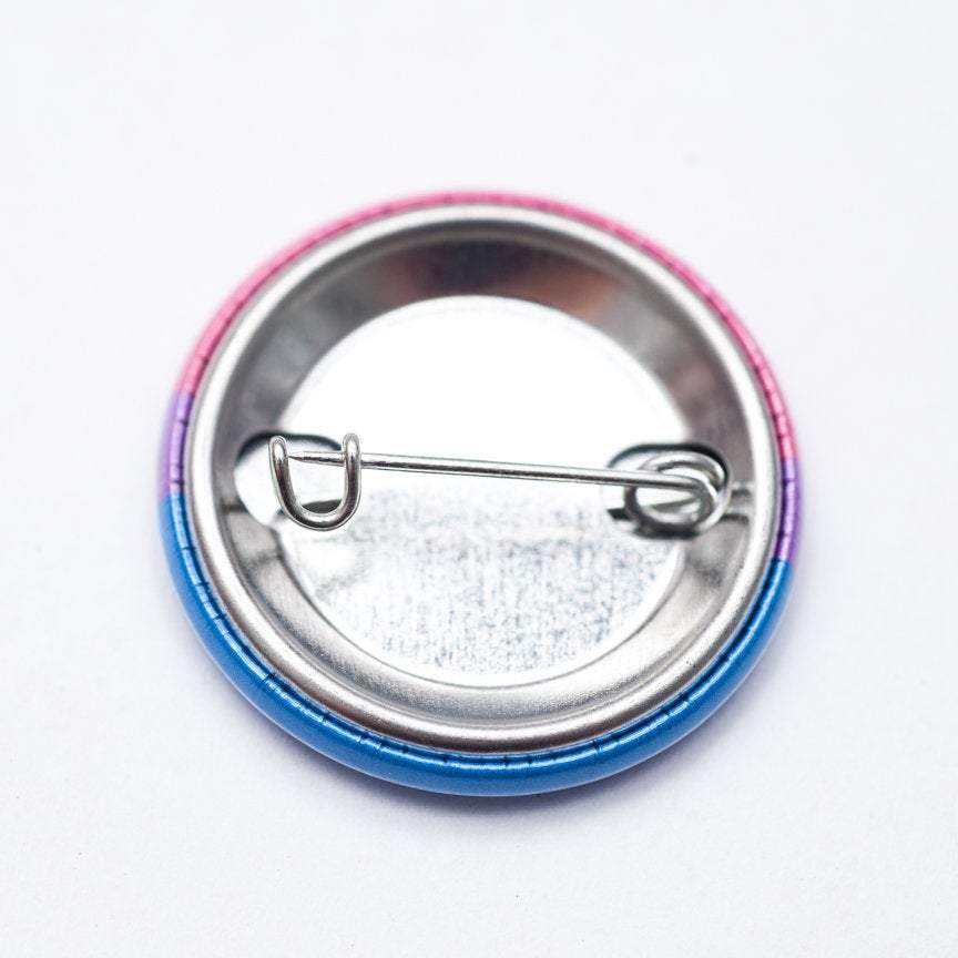 Bisexual pride flag LGBTQ+ pin / button