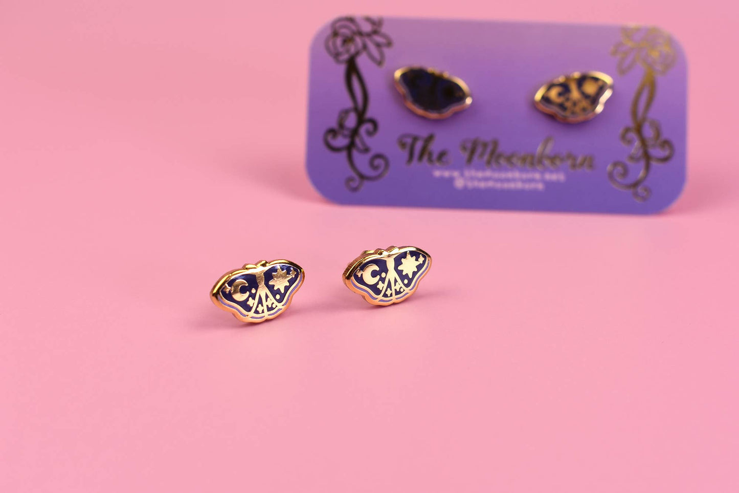 Whimsical Moths Earrings