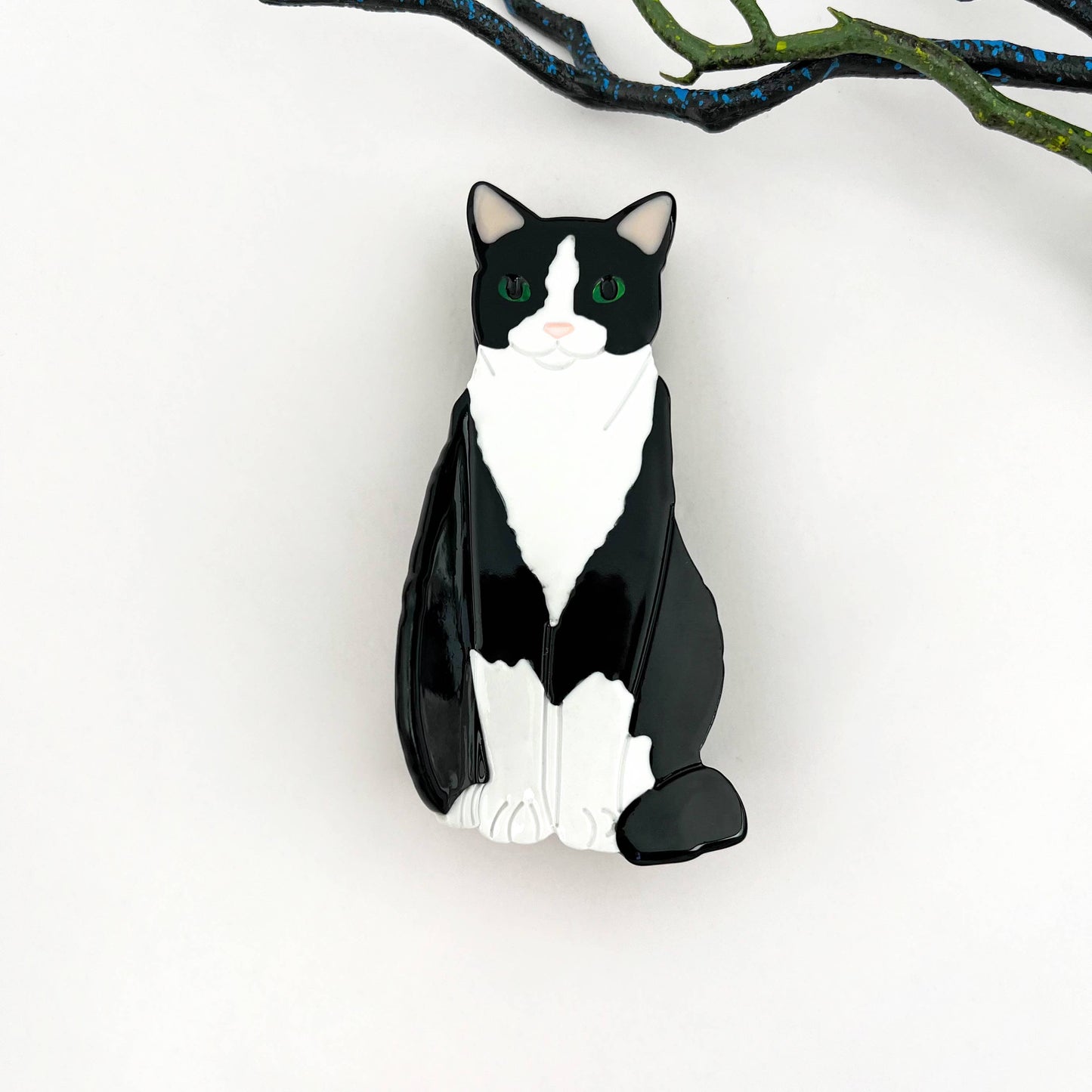 Black Cat Hair Claw Clip