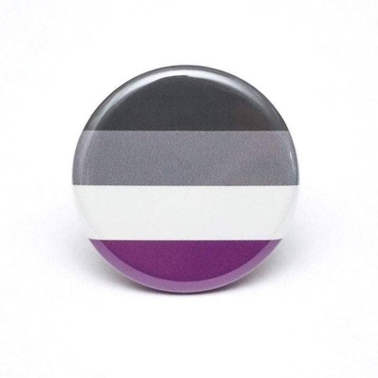 Asexual pride flag LGBTQ+ pin / button