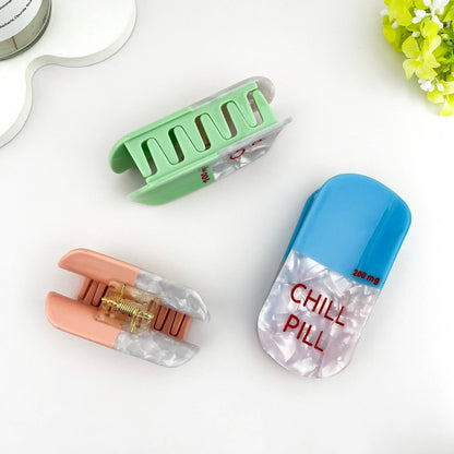 Pill Hair Claw Clip