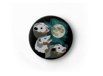 Three Possum Moon Pin