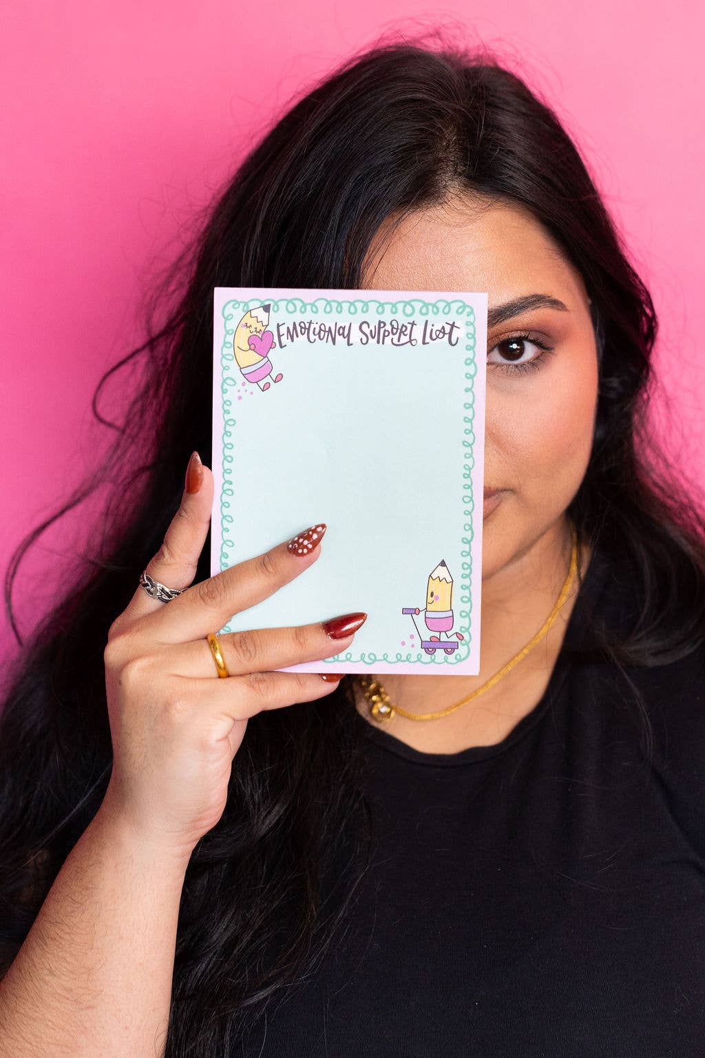 Emotional Support List Notepad Cute Funny Pencil Stationery