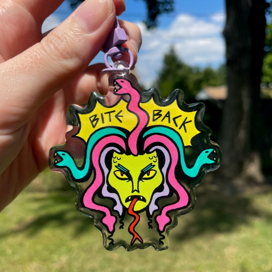 Bite Back! Medusa Keychain