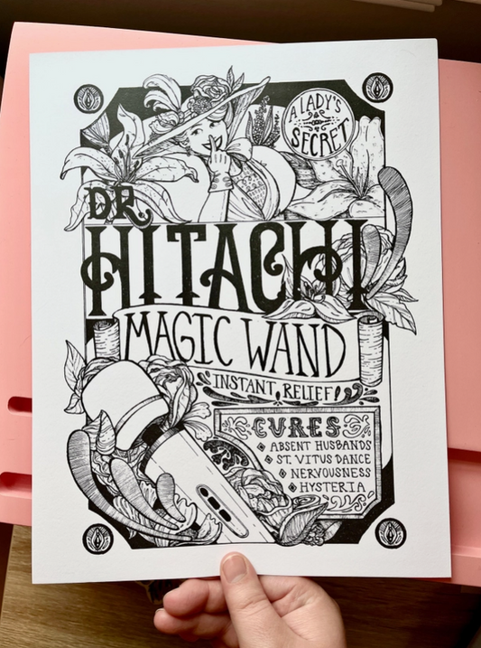Dr. Hitachi's Magic Wand 8.5 in. x 11 Art Print