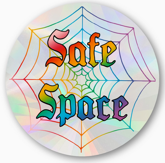 Safe Space Rainbow Prism Suncatcher Sticker