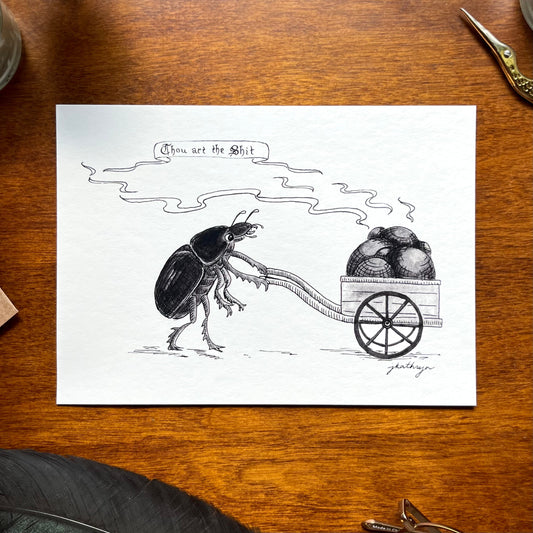 Dung Beetle Art Print