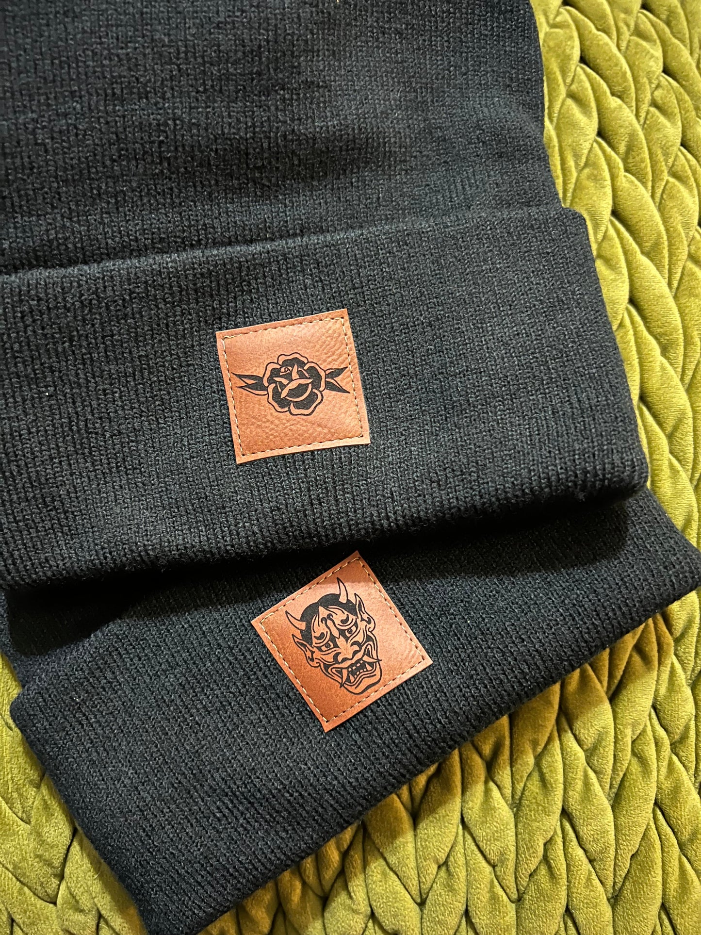 Traditional Tattoo Patched Beanies