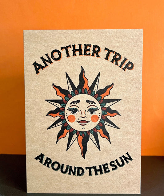 Another Trip Around the Sun 5x7 Greeting Card