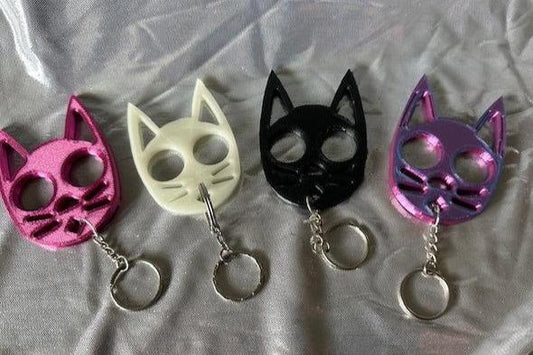 Stabby Cat Keychain