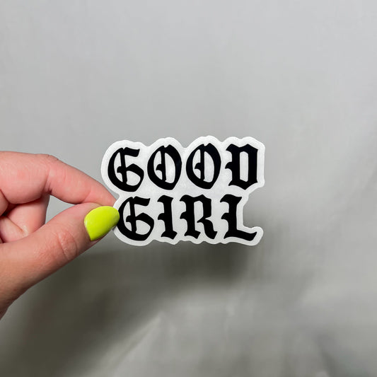 Good Girl Clear Sticker