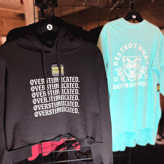 Overstimulated Cropped Hoodie