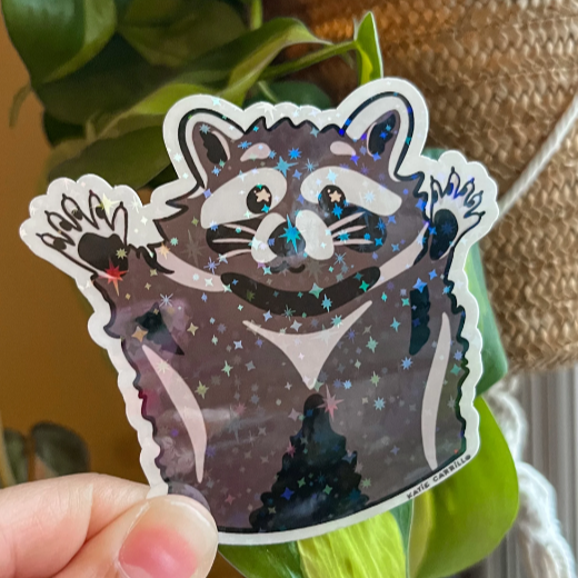 Sparkle Racoon Sticker