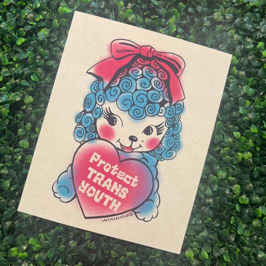 Protect Trans Kids 8 X 10 Art Print