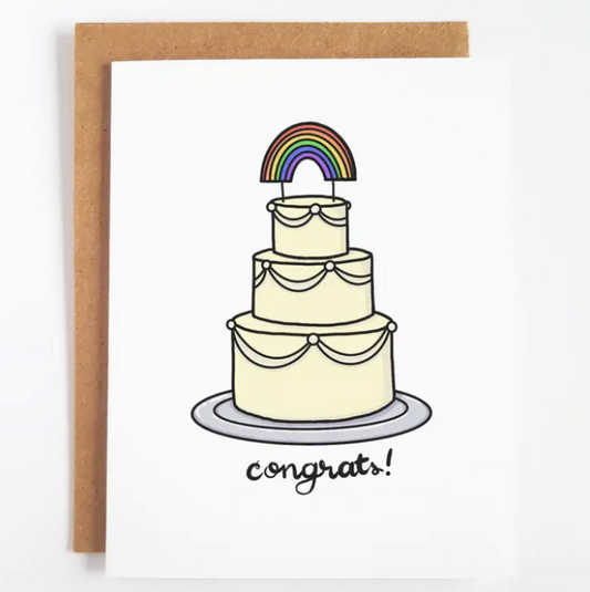 Rainbow Wedding Card