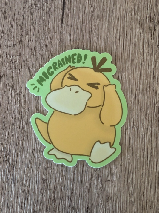 Psyduck Migraine Sticker