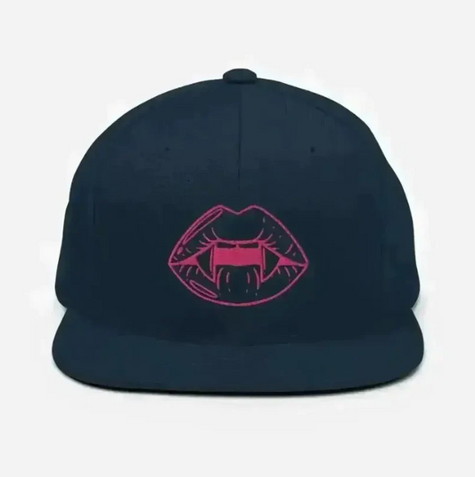 Vampire Lips Snapback Hat