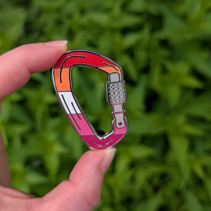 Lesbian Carabiner hard enamel pin