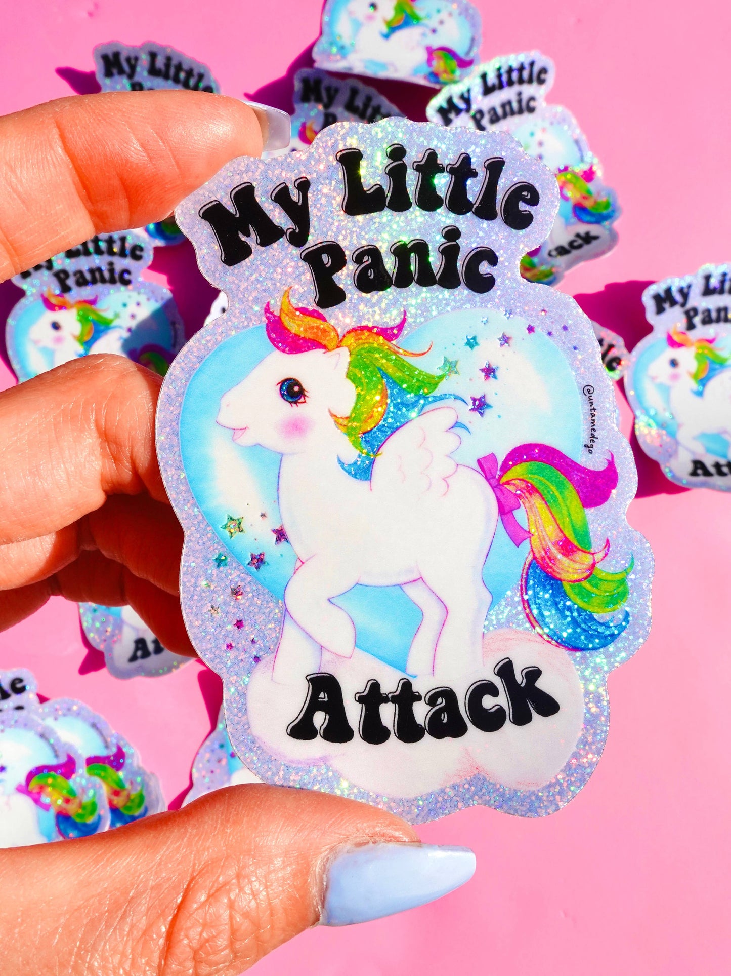 My Little Panic Attack – Mental Health Vinyl Glitter Sticker