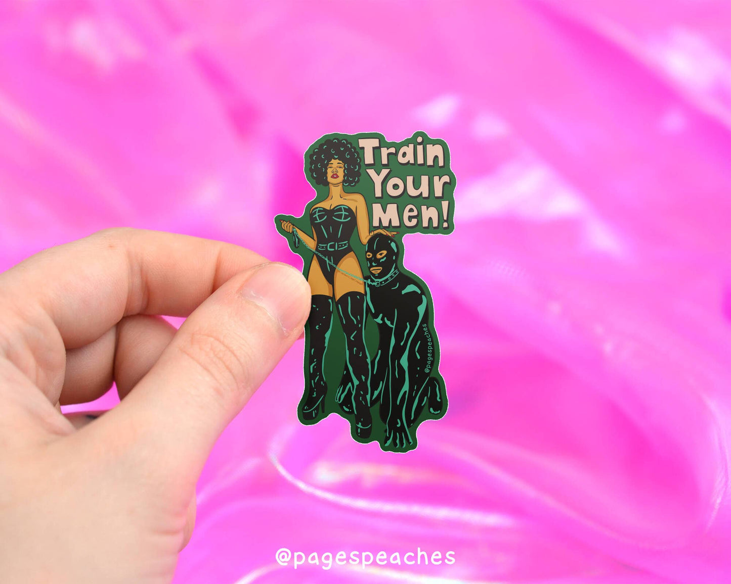 Large Train Your Men Sticker