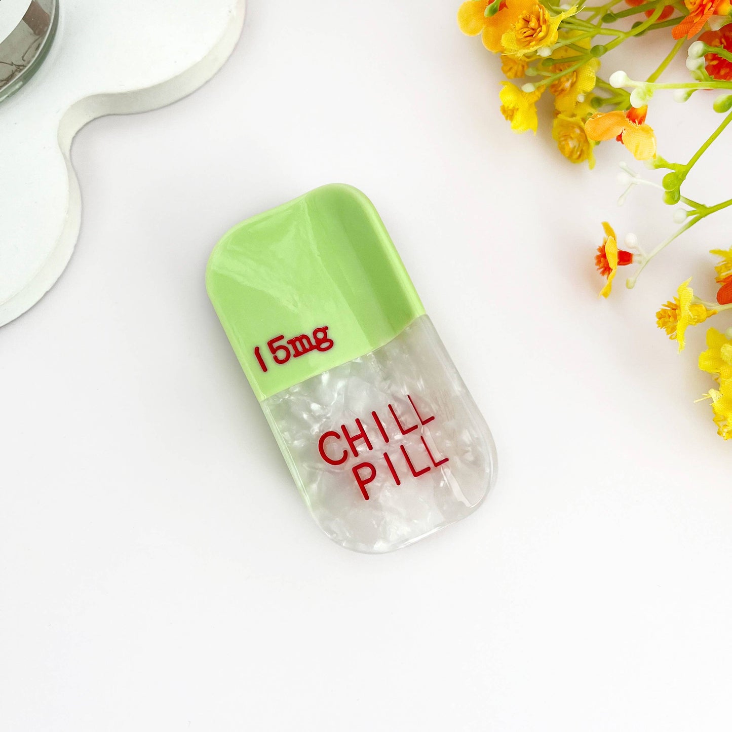 Pill Hair Claw Clip