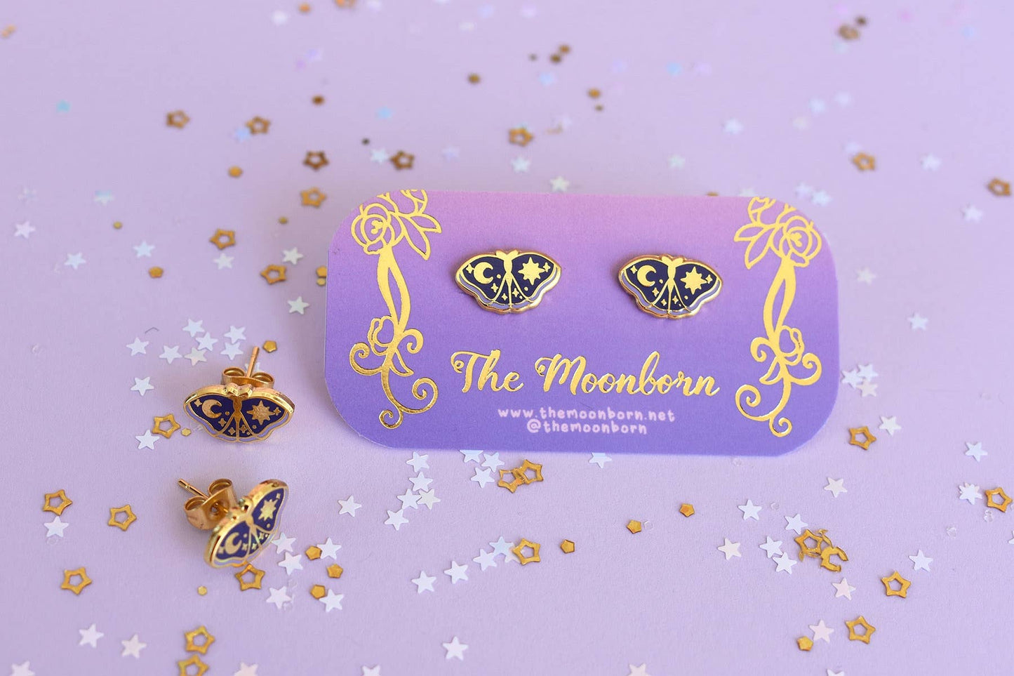 Whimsical Moths Earrings