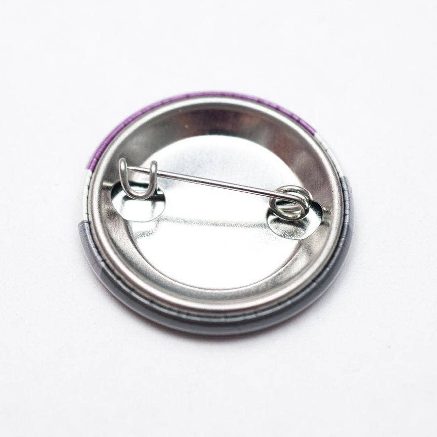Asexual pride flag LGBTQ+ pin / button