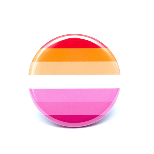 Lesbian pride flag LGBTQ+ pin / button