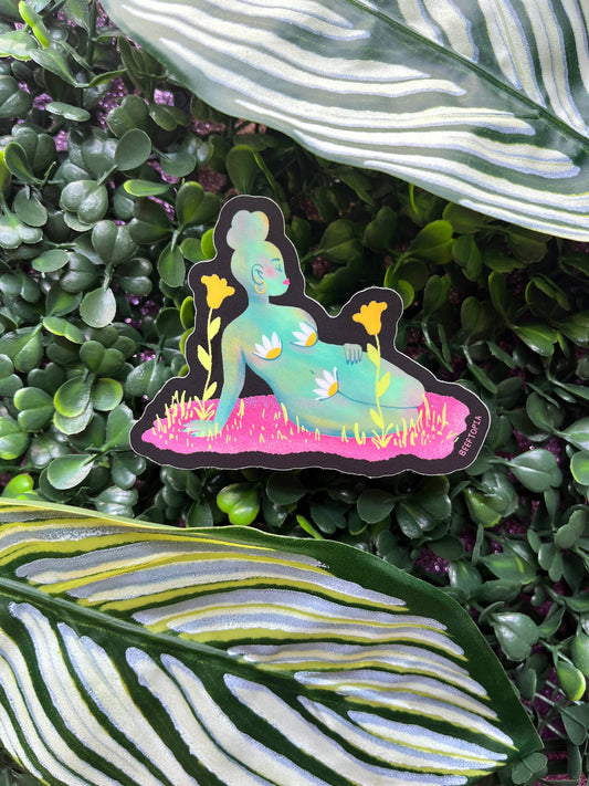 Babe of the Meadows | Body Positive 3 Inch Vinyl Sticker