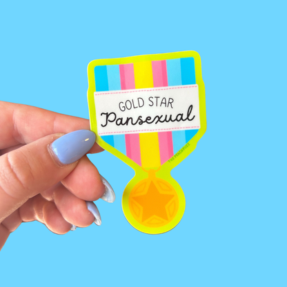 Gold Star Pansexual Sticker