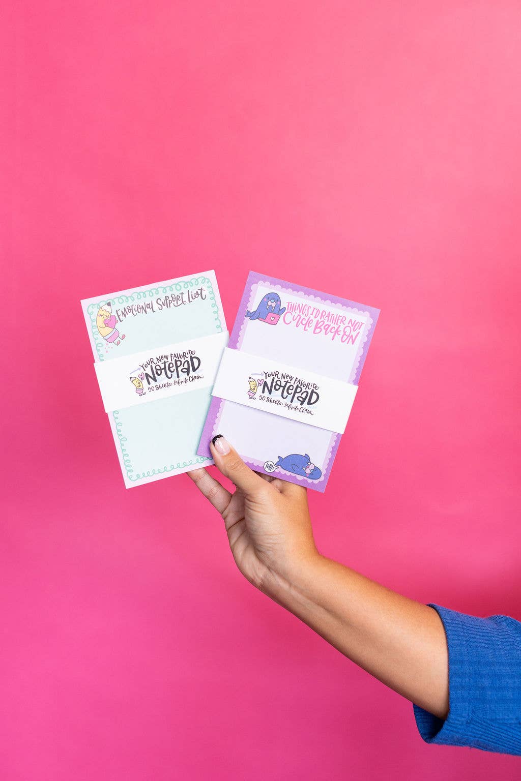 Emotional Support List Notepad Cute Funny Pencil Stationery