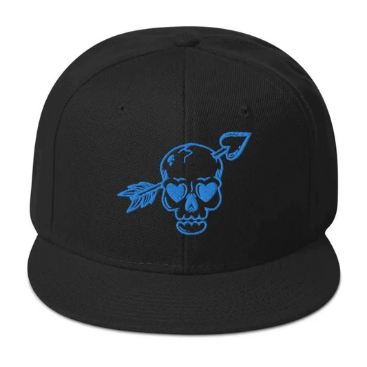 Blue Skull Heart/Arrow Snapback