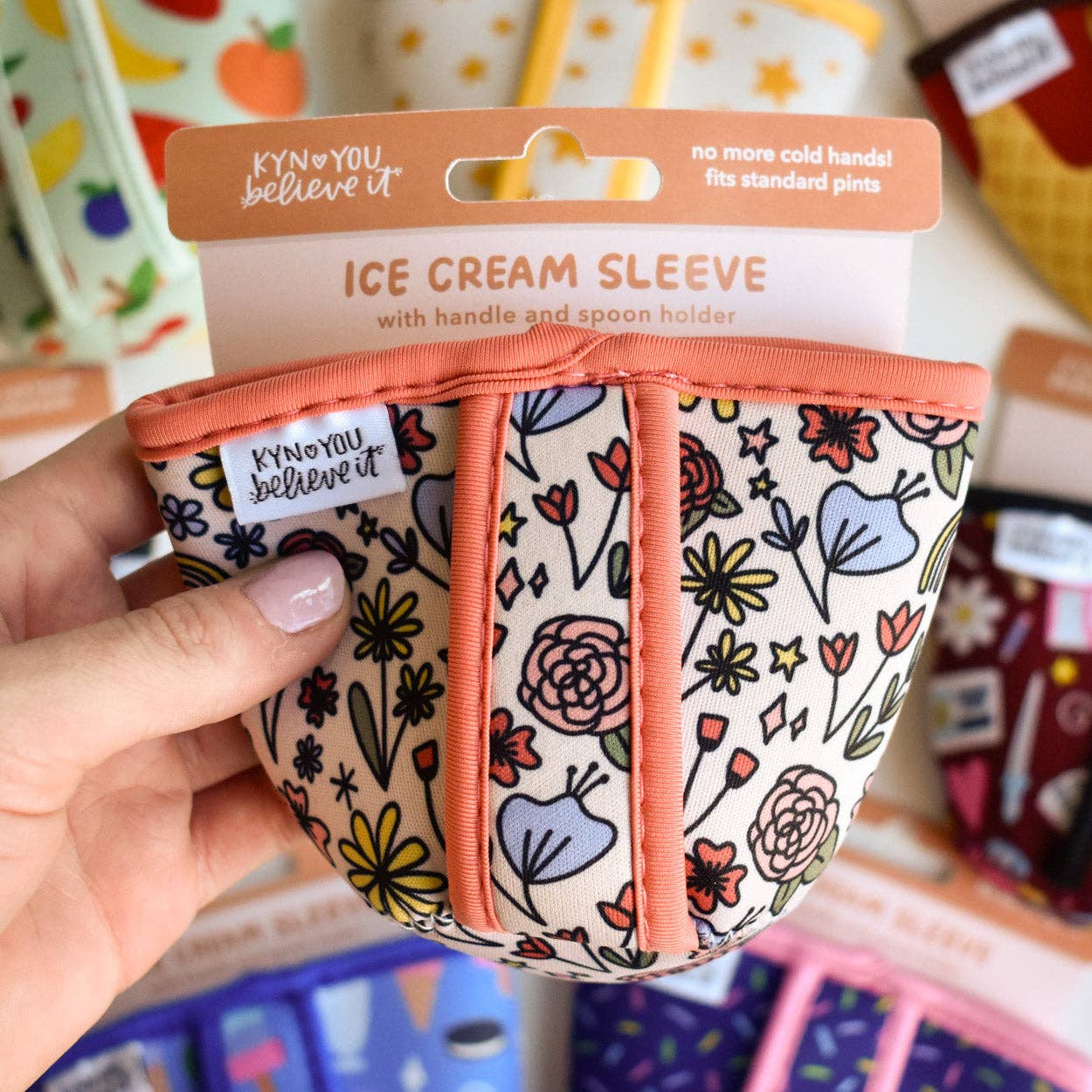 Whimsy Floral Ice Cream Sleeve | Pint Cozy