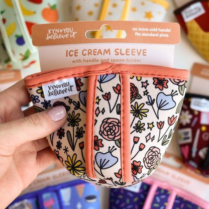 Whimsy Floral Ice Cream Sleeve | Pint Cozy